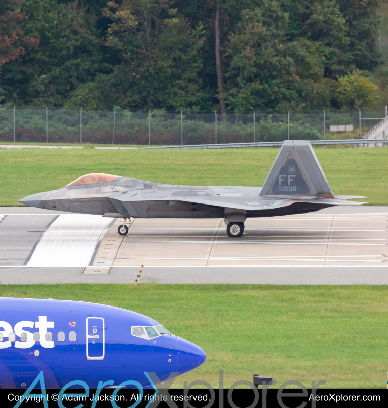 Photo of 02-4036 - USAF - United States Air Force Lockheed Martin F-22A Raptor at BWI on AeroXplorer Aviation Database