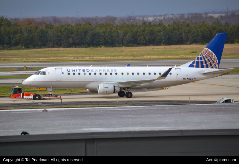 Photo of N86344 - United Express Embraer E175 at IAD on AeroXplorer Aviation Database