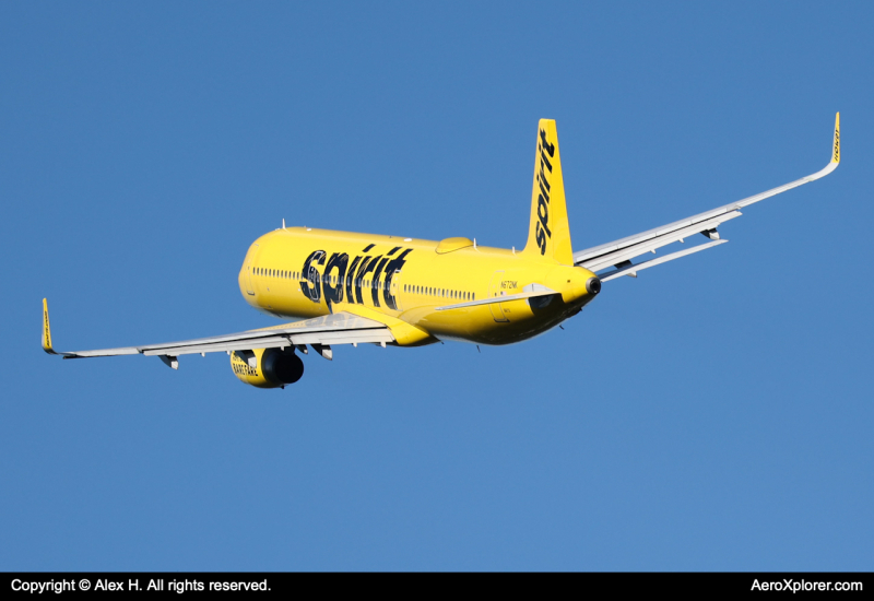 Photo of N672NK - Spirit Airlines  Airbus A321 at MHT on AeroXplorer Aviation Database
