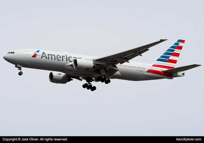 Photo of N750AN - American Airlines Boeing 777-200ER at JFK on AeroXplorer Aviation Database