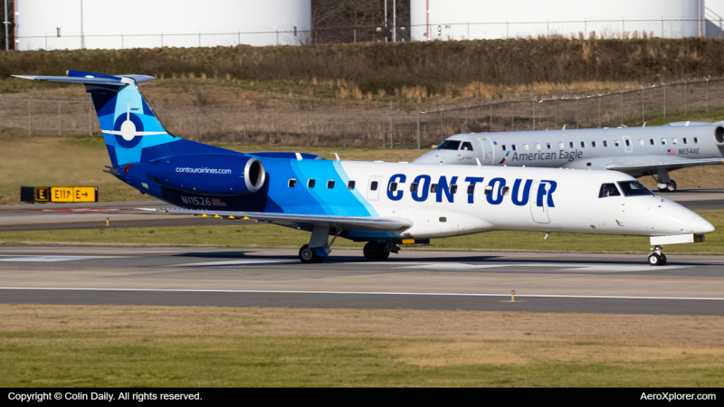 Photo of N11526 - Contour Aviation Embraer ERJ135 at CLT on AeroXplorer Aviation Database