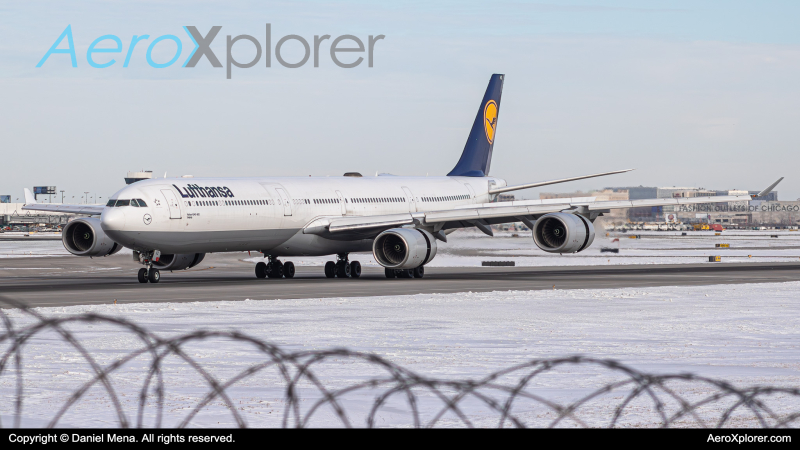 Photo of D-AIHZ - Lufthansa Airbus A340-600 at ORD on AeroXplorer Aviation Database