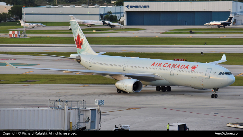 Photo of C-GFAJ - Air Canada Airbus A330-300 at FLL on AeroXplorer Aviation Database