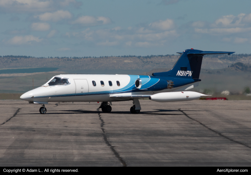 Photo of N91PN - PRIVATE Learjet 25 at BIL on AeroXplorer Aviation Database