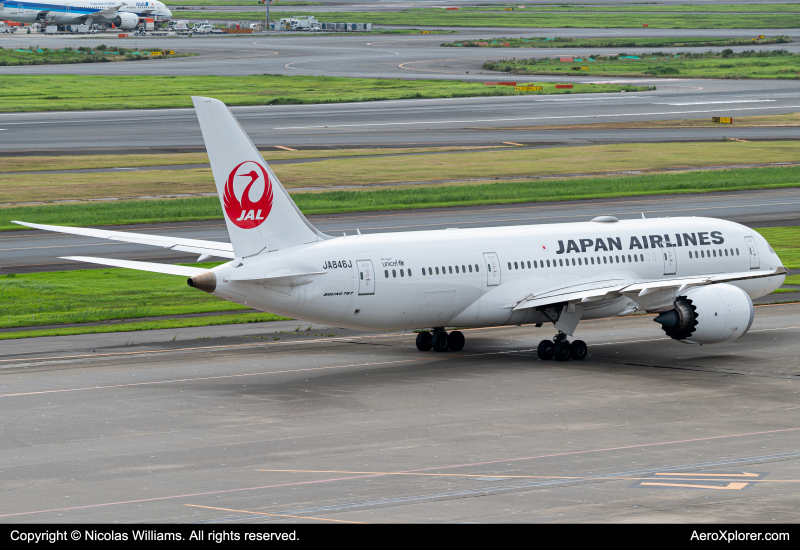 Photo of JA846J - Japan Airlines Boeing 787-9 at HND on AeroXplorer Aviation Database