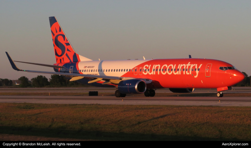Photo of N850SY - Sun Country Airlines Boeing 737-800 at MCO on AeroXplorer Aviation Database
