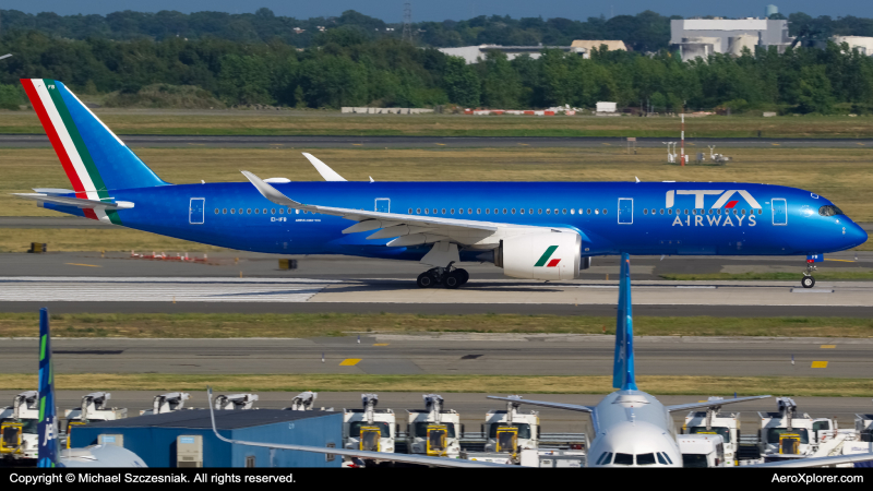 Photo of EI-IFB - ITA Airways Airbus A350-900 at JFK on AeroXplorer Aviation Database