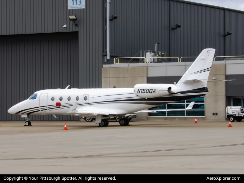 Photo of N150QA - Private  Gulfstream G150 at PIT on AeroXplorer Aviation Database