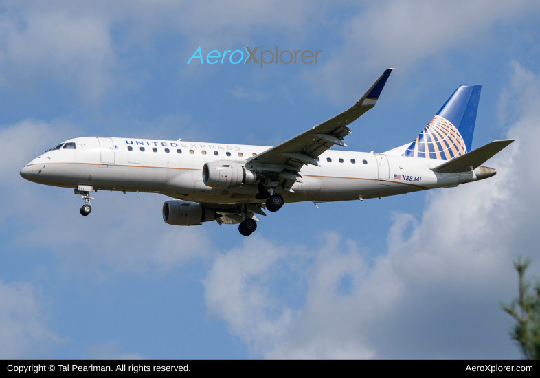 Photo of N88341 - United Express Embraer E175 at IAD on AeroXplorer Aviation Database