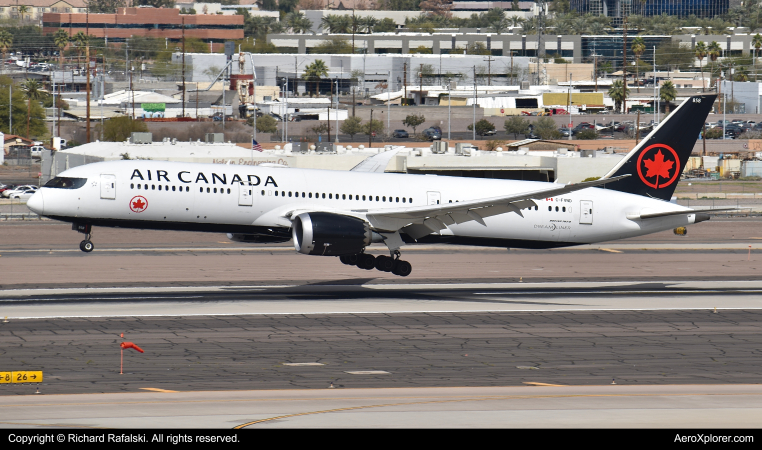 Photo of C-FVND - Air Canada Boeing 787-9 at PHX on AeroXplorer Aviation Database