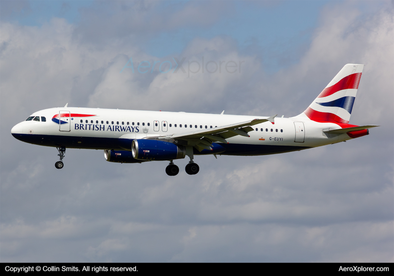 Photo of G-EUYI - British Airways Airbus A320 at LHR on AeroXplorer Aviation Database