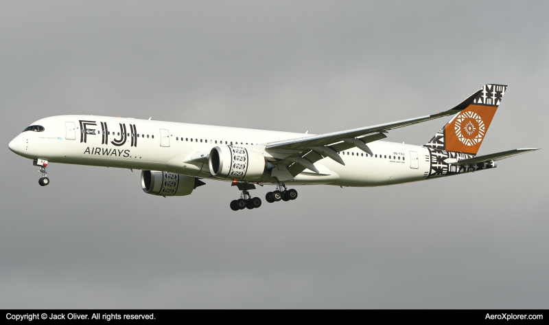 Photo of DQ-FAJ - Fiji Airways Airbus A350-900 at KLAX on AeroXplorer Aviation Database