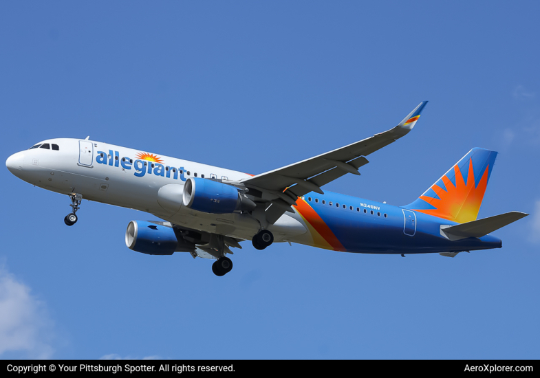 Photo of N246NV - Allegiant Air Airbus A320 at PIT on AeroXplorer Aviation Database