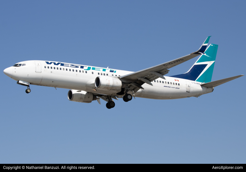 Photo of C-GJWS - WestJet Boeing 737-800 at YYZ on AeroXplorer Aviation Database