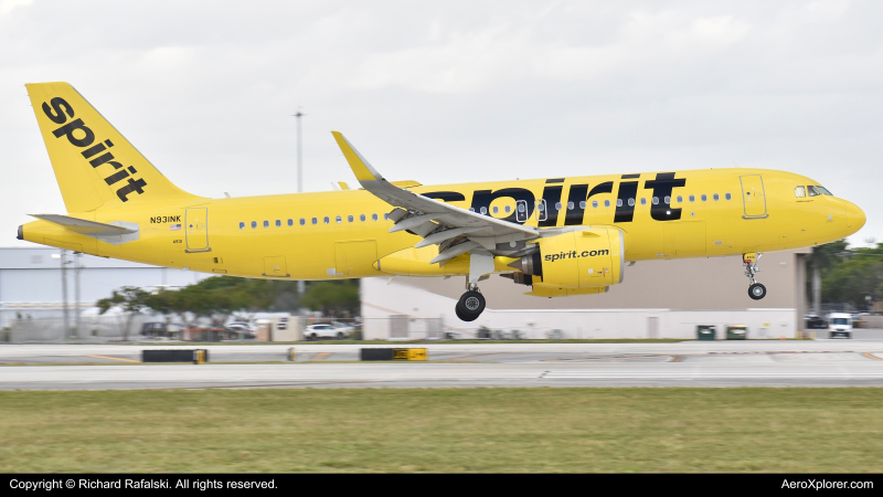 Photo of N931NK - Spirit Airlines Airbus A320NEO at FLL on AeroXplorer Aviation Database