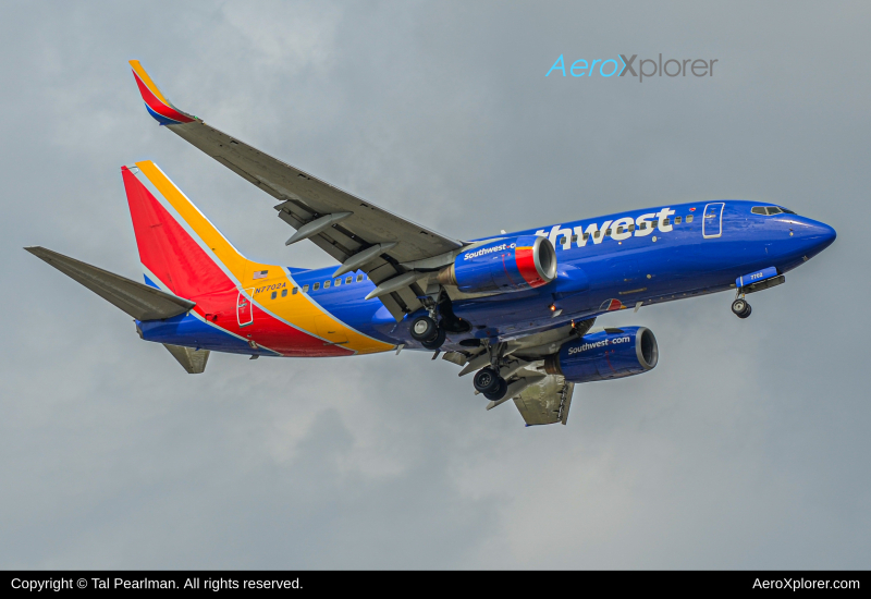 Photo of N7702A - Southwest Airlines Boeing 737-700 at BWI on AeroXplorer Aviation Database