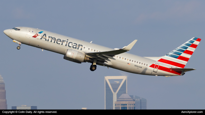 Photo of N964AN - American Airlines Boeing 737-800 at CLT on AeroXplorer Aviation Database