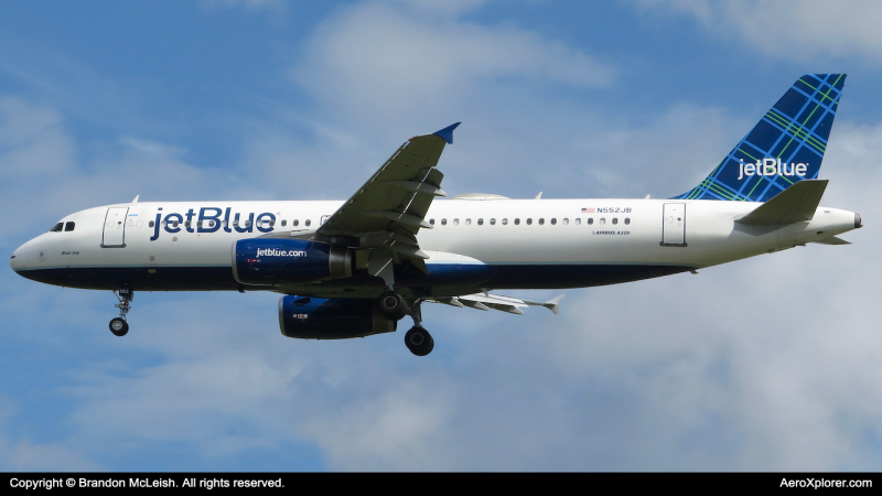 Photo of N552JB - JetBlue Airways Airbus A320 at MCO on AeroXplorer Aviation Database