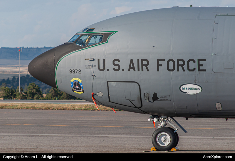 Photo of 63-8872 - USAF - United States Air Force Boeing KC-135 Stratotanker at BIL on AeroXplorer Aviation Database