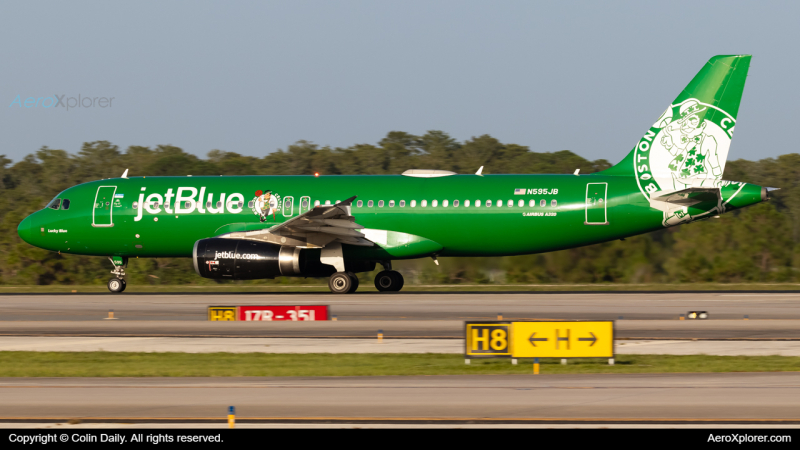 Photo of N595JB - JetBlue Airways Airbus A320 at MCO on AeroXplorer Aviation Database