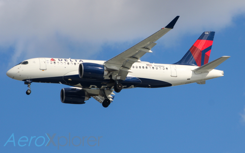 Photo of N128DU - Delta Airlines  Airbus A220-100 at CVG on AeroXplorer Aviation Database