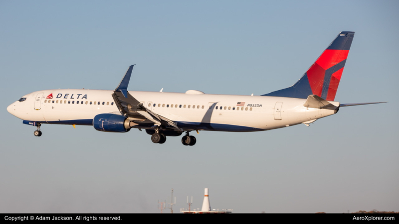Photo of N855DN - Delta Airlines Boeing 737-900ER at BWI on AeroXplorer Aviation Database