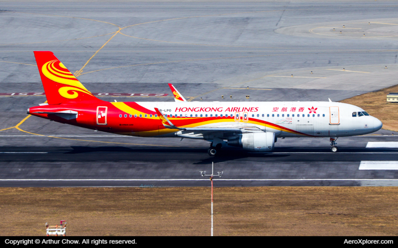Photo of B-LPO - Hong Kong Airlines Airbus A320 at HKG on AeroXplorer Aviation Database