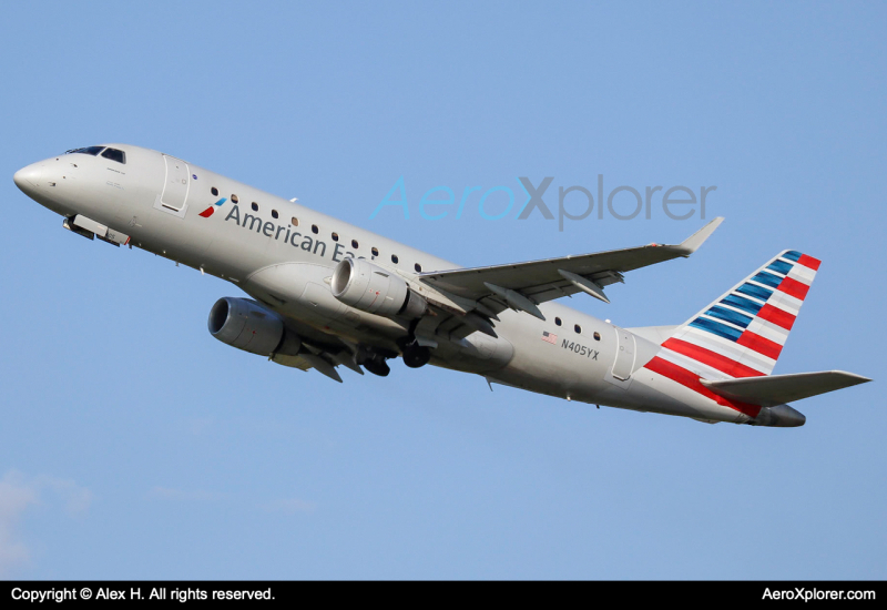 Photo of N405YX - American Eagle Embraer E170 at BDL on AeroXplorer Aviation Database