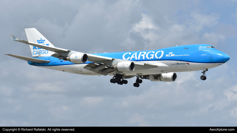 Photo of PH-CKA - KLM Cargo Boeing 747-400F at MIA on AeroXplorer Aviation Database