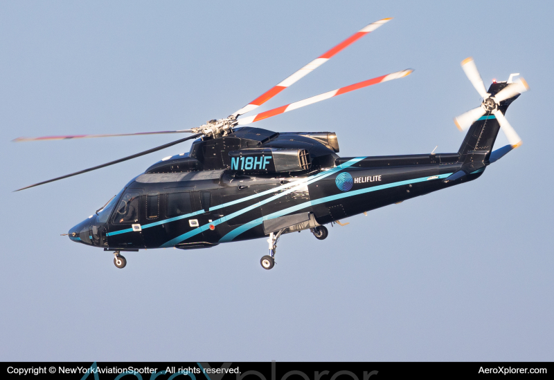 Photo of N18HF - Heliflite Sikorsky S-76B at JRA on AeroXplorer Aviation Database