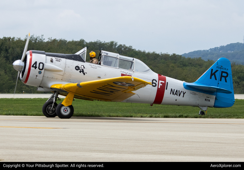 Photo of N211A - PRIVATE North American T-6 Texan at LBE on AeroXplorer Aviation Database