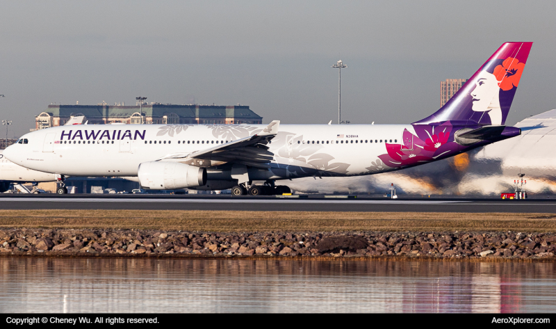 Photo of N381HA - Hawaiian Airlines Airbus A330-200 at BOS on AeroXplorer Aviation Database