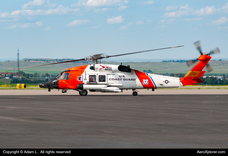 Photo of C6037 - USCG - United States Coast Guard Sikorsky MH-60 Jayhawk at BIL on AeroXplorer Aviation Database