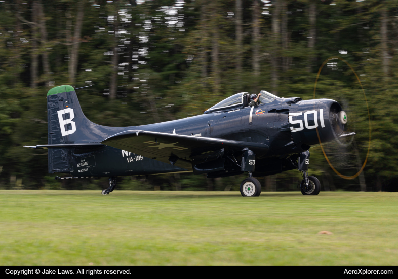 Photo of N23827 - PRIVATE Douglas AD4-NA Skyraider at 42VA on AeroXplorer Aviation Database