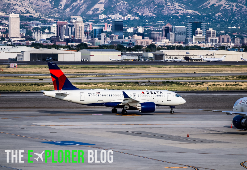 Photo of N107DU - Delta Airlines Airbus A220-100 at SLC on AeroXplorer Aviation Database