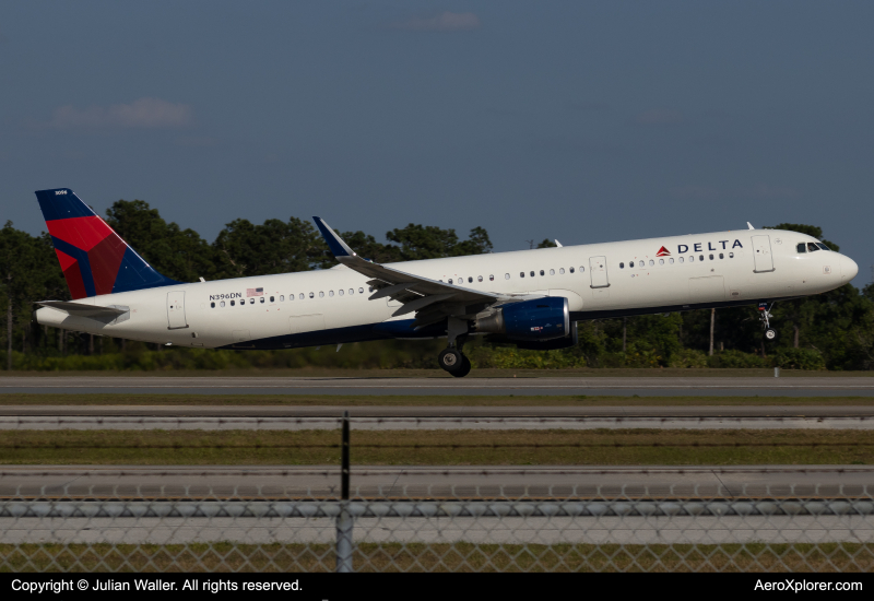 Photo of N396DN - Delta Airlines Airbus A321-200 at MCO on AeroXplorer Aviation Database