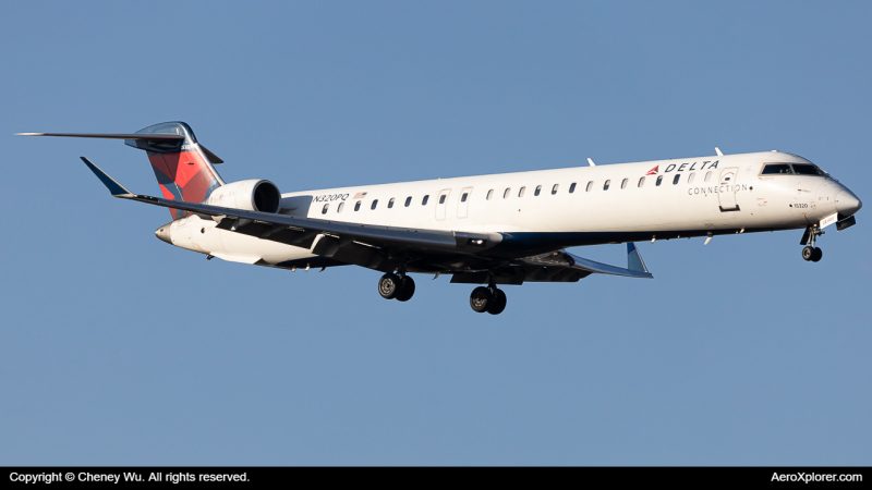 Photo of N320PQ - Delta Connection Mitsubishi CRJ-900 at EWR on AeroXplorer Aviation Database
