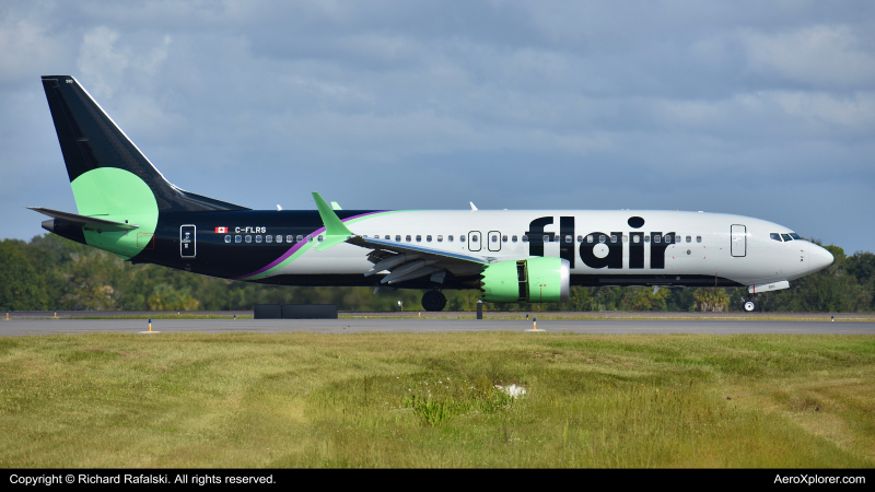 Photo of C-FLRS - Flair Airlines Boeing 737 MAX 8 at SFB on AeroXplorer Aviation Database