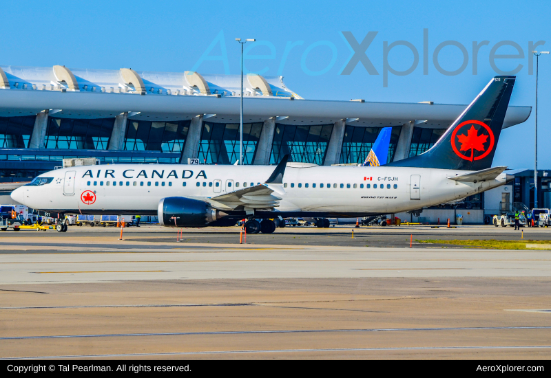 Photo of C-FSJH - Air Canada Boeing 737 MAX 8 at IAD on AeroXplorer Aviation Database