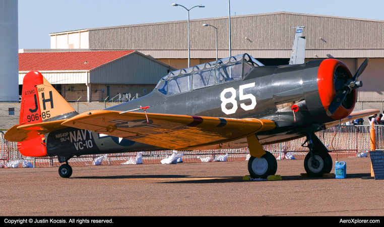 Photo of N854OP - PRIVATE North American AT-6D Texan at MCF on AeroXplorer Aviation Database