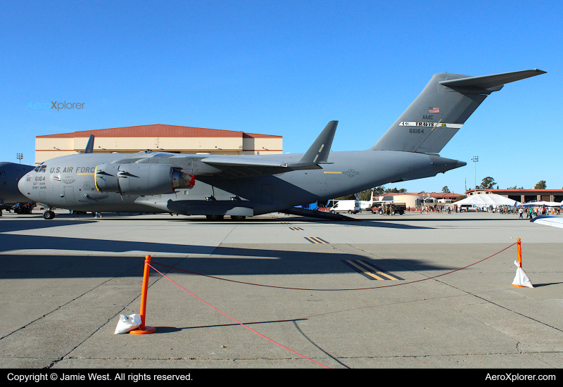 Photo of 06-6164 - USAF - United States Air Force Boeing C-17 Globemaster III at SUU on AeroXplorer Aviation Database