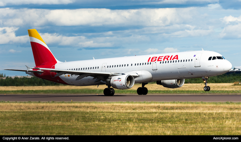 Photo of EC-JGS - Iberia Airbus A321-200 at HEL on AeroXplorer Aviation Database