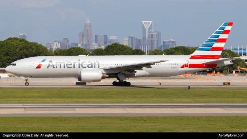 Photo of N750AN - American Airlines Boeing 777-200ER at CLT on AeroXplorer Aviation Database