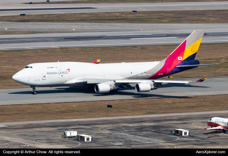 Photo of HL7413 - Asiana Airlines Cargo Boeing 747-400F at HKG on AeroXplorer Aviation Database