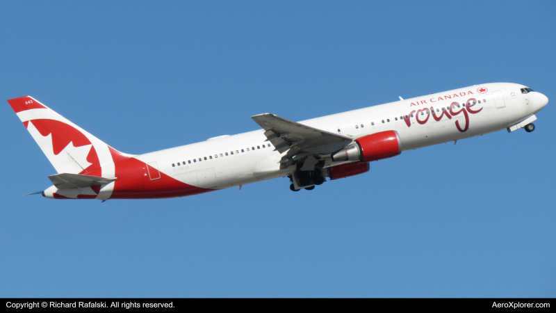 Photo of C-GBZR - Air Canada Rouge Boeing 767-300ER at FLL on AeroXplorer Aviation Database