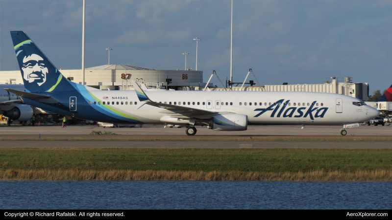 Photo of N448AS - Alaska Airlines Boeing 737-900ER at MCO on AeroXplorer Aviation Database
