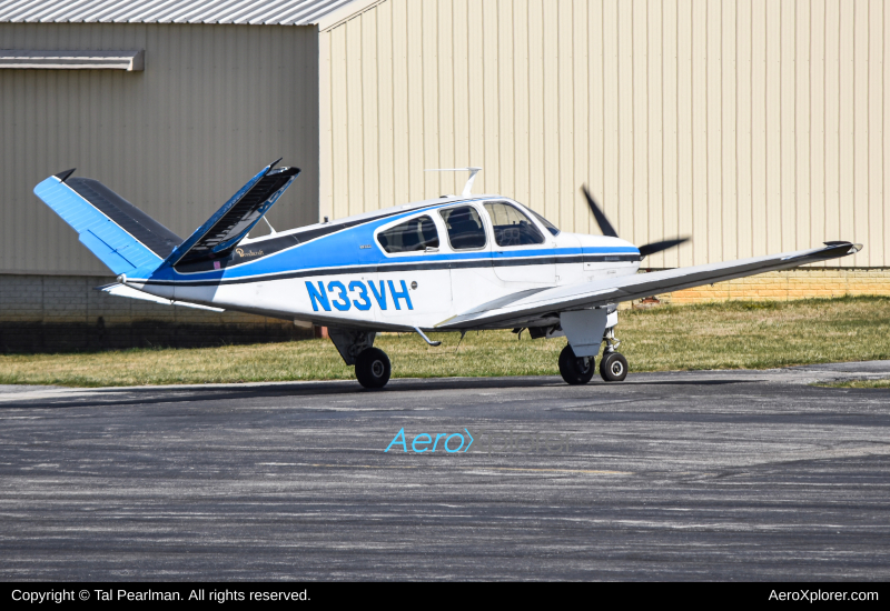 Photo of N33VH - PRIVATE Beechcraft 35 Bonanza  at GAI on AeroXplorer Aviation Database