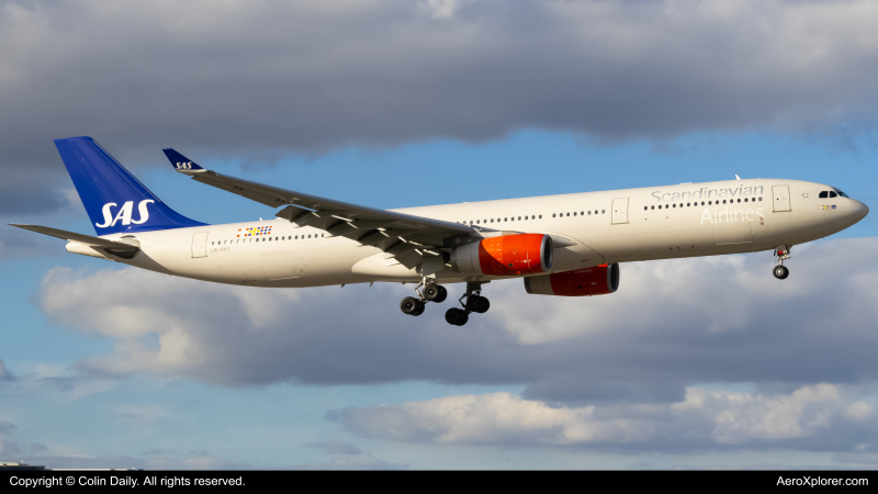 Photo of LN-RKS - Scandinavian Airlines Airbus A330-300 at MIA on AeroXplorer Aviation Database