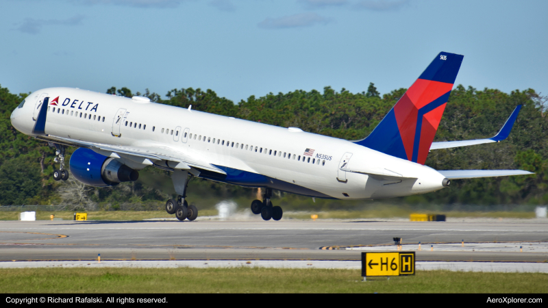 Photo of N535US - Delta Airlines Boeing 757-200 at MCO on AeroXplorer Aviation Database