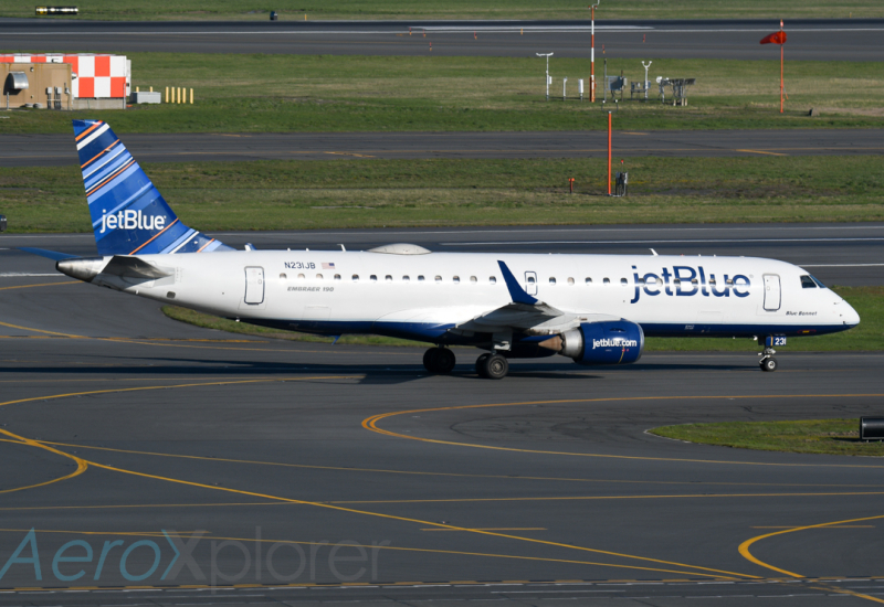 Photo of N231JB - JetBlue Airways Embraer E190 at BOS on AeroXplorer Aviation Database